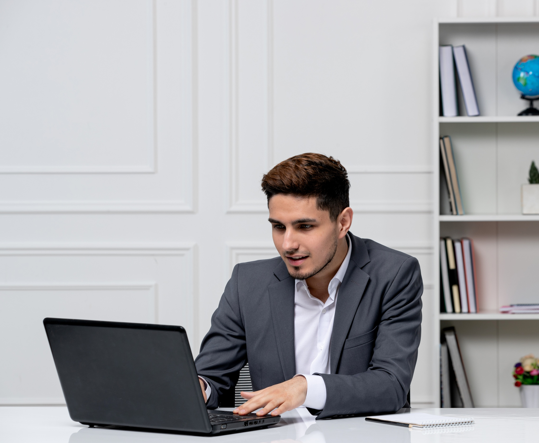 Person working at desk